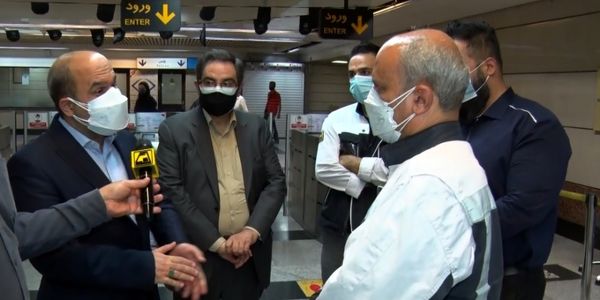 بازدید معاون سرمایه های انسانی و مشاور مدیر عامل و مدیر ارتباطات شرکت بهره برداری مترو از خط ٣